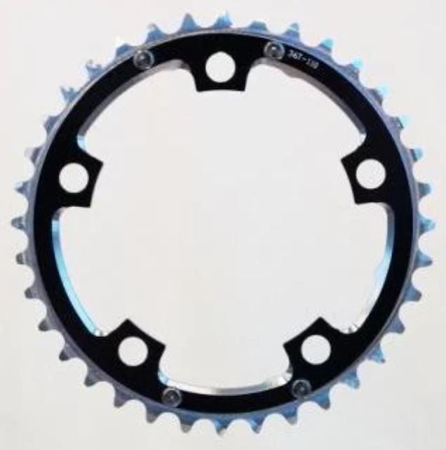Chain Ring 36T X 110 Bcd For 9/10 Speed 7075 Cnc Alloy Black With Ramps