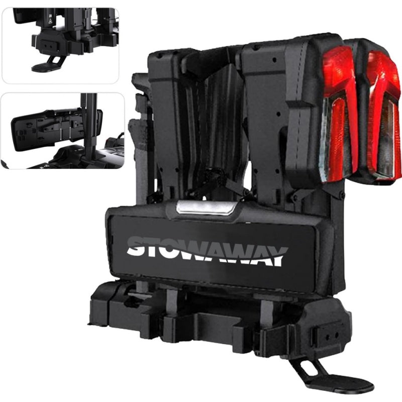 Stowaway E-glide Pro 2 Platform Car Rack E-bike Carrier - Tow Ball Mount - 2 Bikes