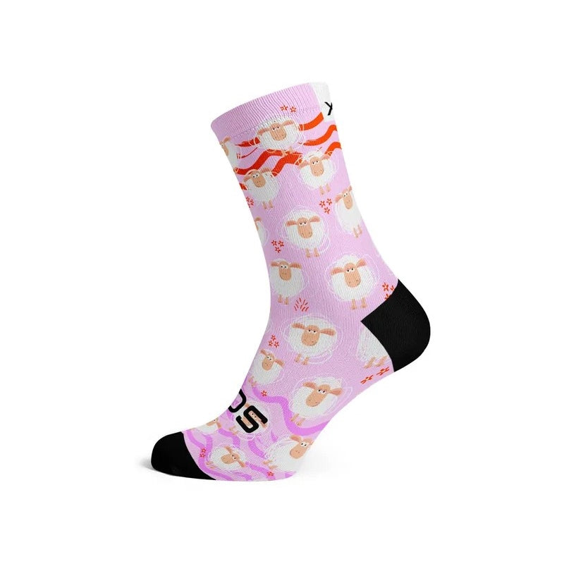 Sox Footwear Premium Performance Cycling Socks - Pink Sheep