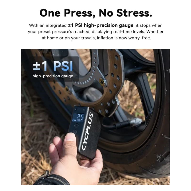 Cycplus AS2PRO Max E-pump - Tiny E-pumps For Mtb/motorbikes