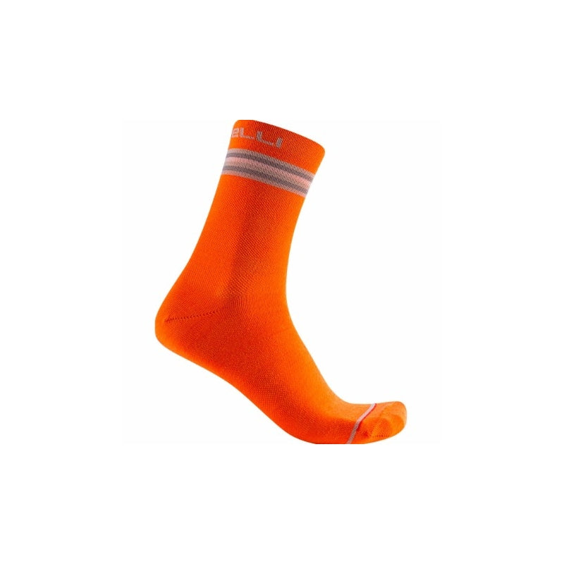 Castelli Go W 15 Sock Melon/nickel Gray S/m