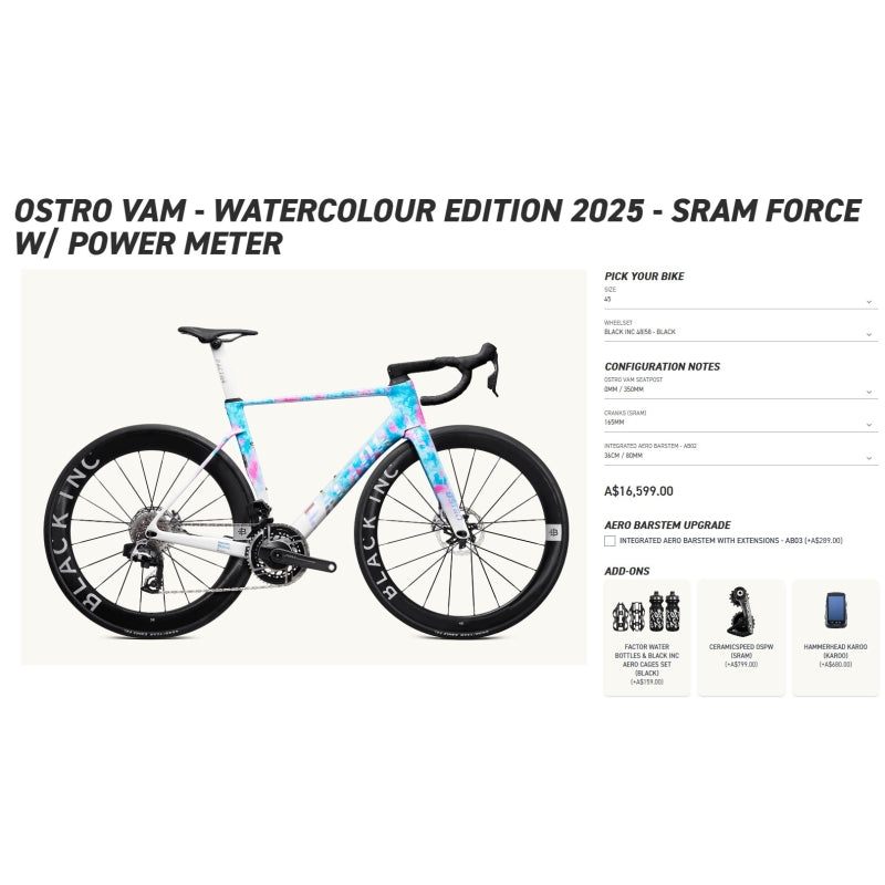 Factor Bikes Ostro Vam - Watercolour Edition 2025 - Sram Force W/ Power Meter