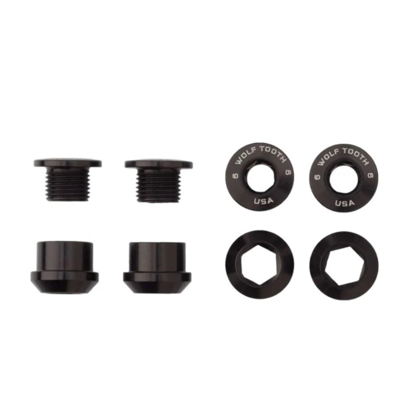 Wolf Tooth Chainring Bolts + Nut Black