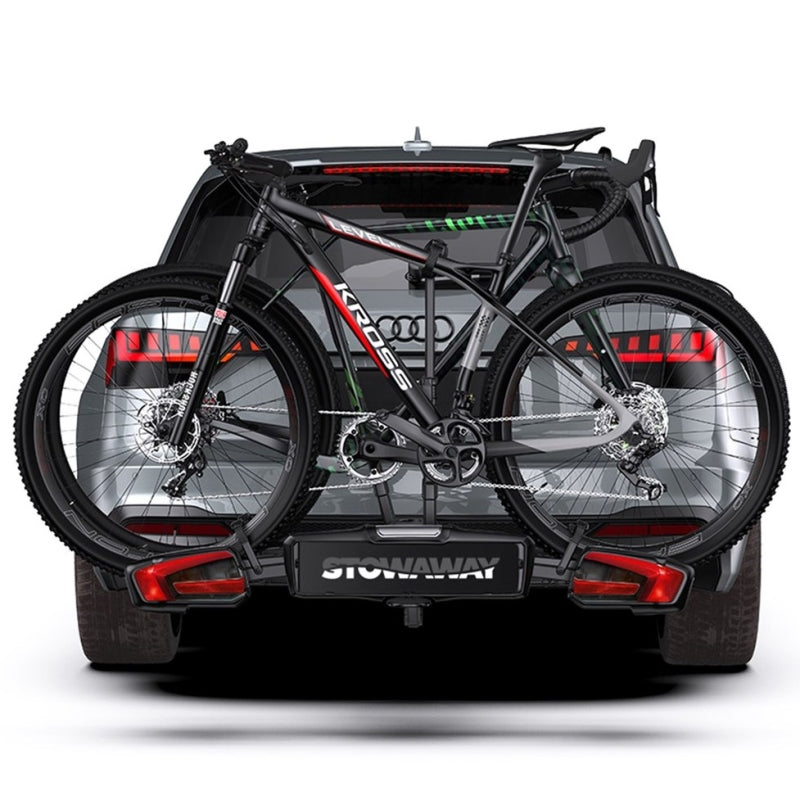 Stowaway E-glide Pro 2 Platform Car Rack E-bike Carrier - Tow Ball Mount - 2 Bikes