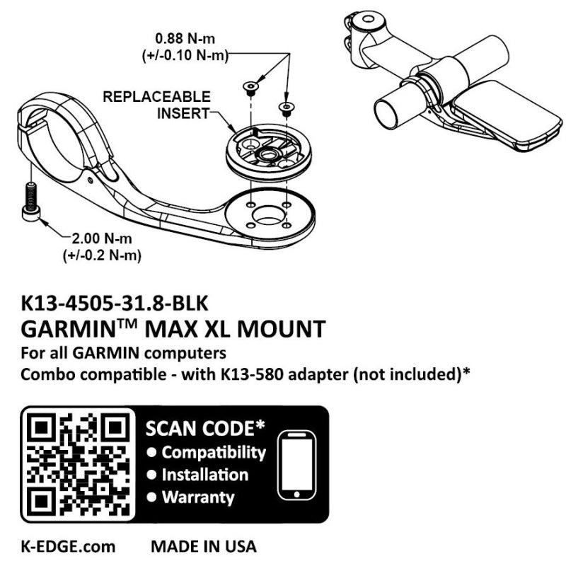 K-edge Max XL Mount For Garmin