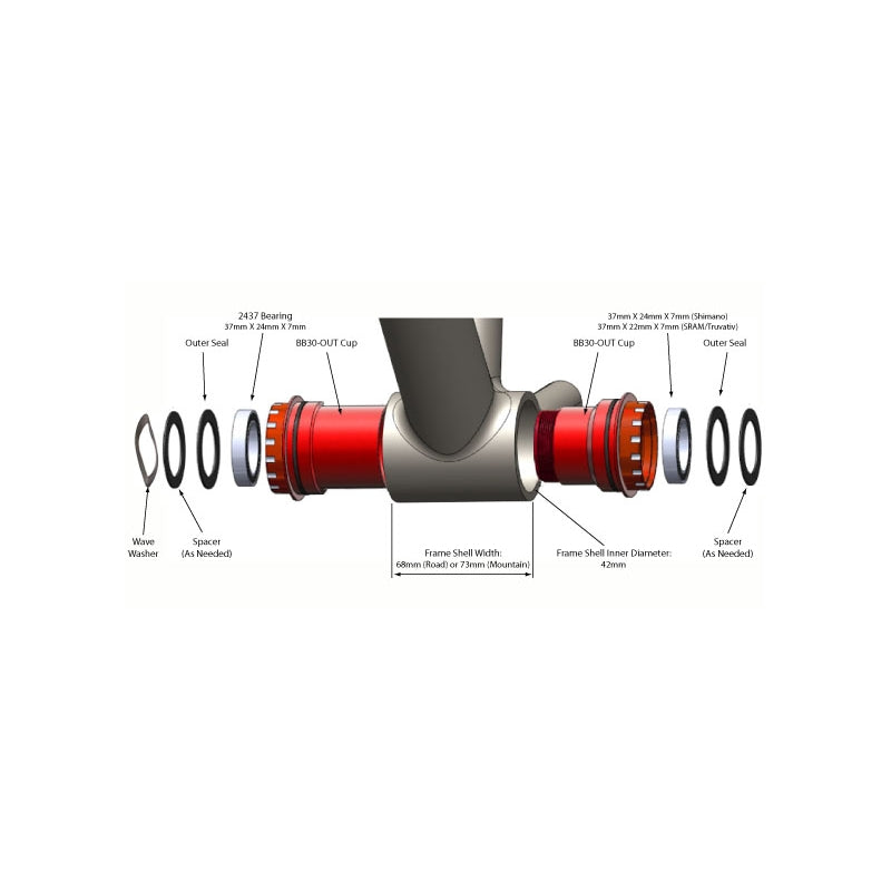 Wheels Manufacturing BB30 Out BB 24MM