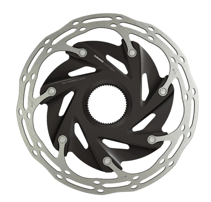 Sram Rotor Centreline XR 2P CL 160 Rotor Centerline X Road 2PC 6-BOLT 160MM Black Rounded N