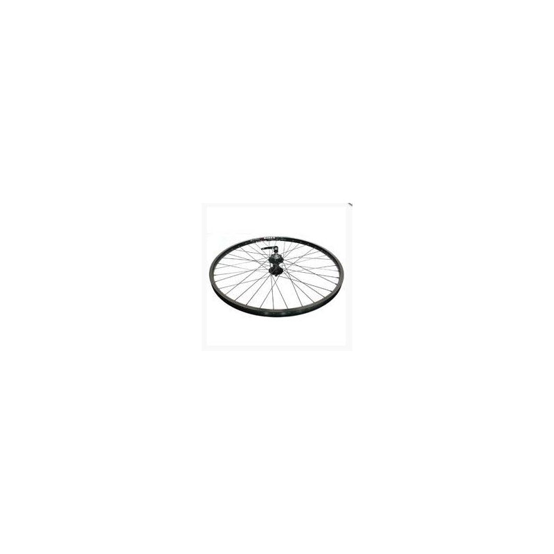 Wheel 700C Alex DM-18 Black D/w Eyeleted Alloy Rim W/msw Front Black Alloy Nutted Hub Silver Mach 1