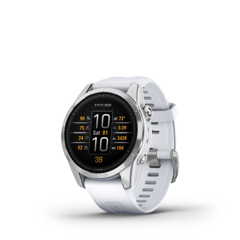 Garmin Epix Pro (gen 2) Standard Edition | 42 MM Silver With Whitestone Band