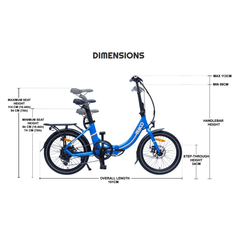 Tebco Wanderer Step Through Folding E-bike