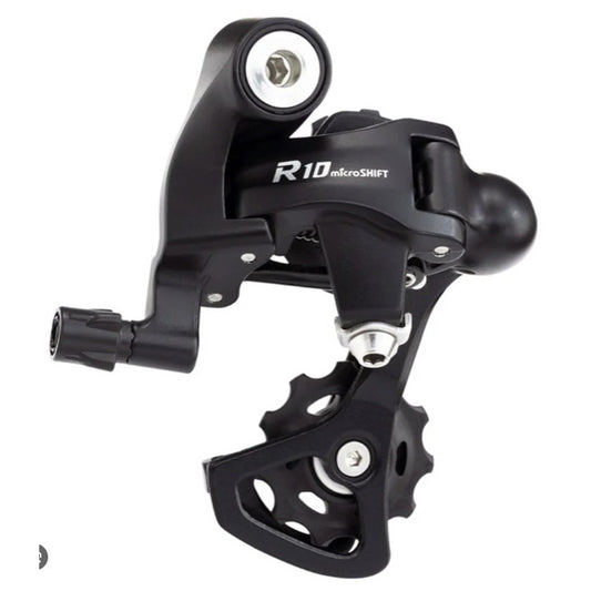 Microshift Rear Derailleur - R10 RD-R47S - 2X10 Speed - Short Cage - 11-28T (shimano Road) Black