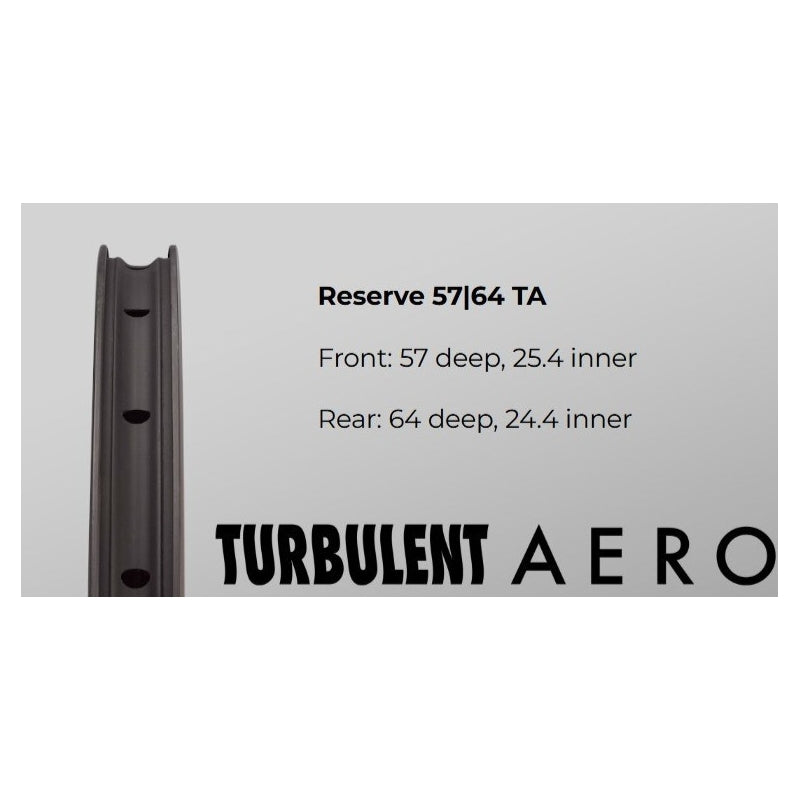 Reserve 57|64 Turbulent Aero - DT 350 CL Xdr Front 12X100 Rear 12X142 Pre-order