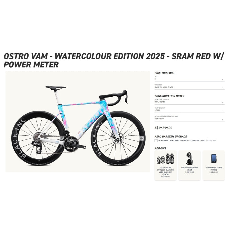 Factor Bikes Ostro Vam - Watercolour Edition 2025 - Sram Red W/ Power Meter