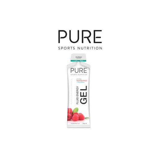 Pure Fluid Energy Gels With Caffiene - Raspberry