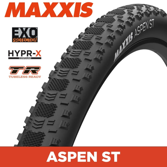 Maxxis Gravel - Aspen ST - 700X55C - Hypr-x / Exo / TR - Foldable 120 Tpi E50
