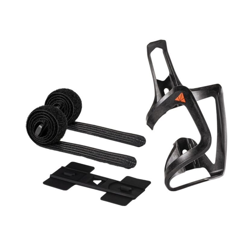 Granite Design Carbon Side Loading Bottle Cage W/ Strap Kit Matte Black