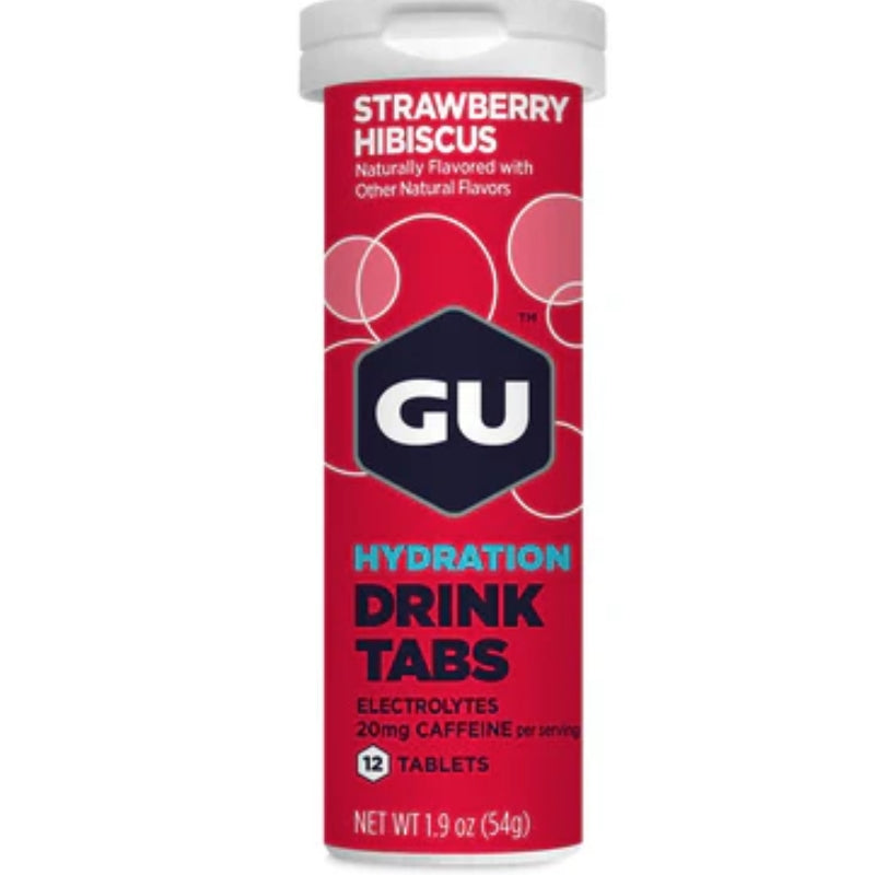 GU ELECTROLYTE BREW TABLETS STRAWBERRY HIBISCUS (Cafeína)