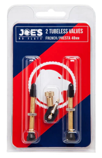 Joes No Flats Tubeless Valve Kit Presta 48MM