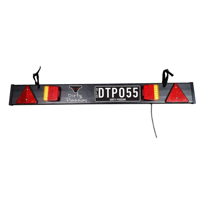 Dirty Possum Lightbar Accessory Number Plate Holder With Lights